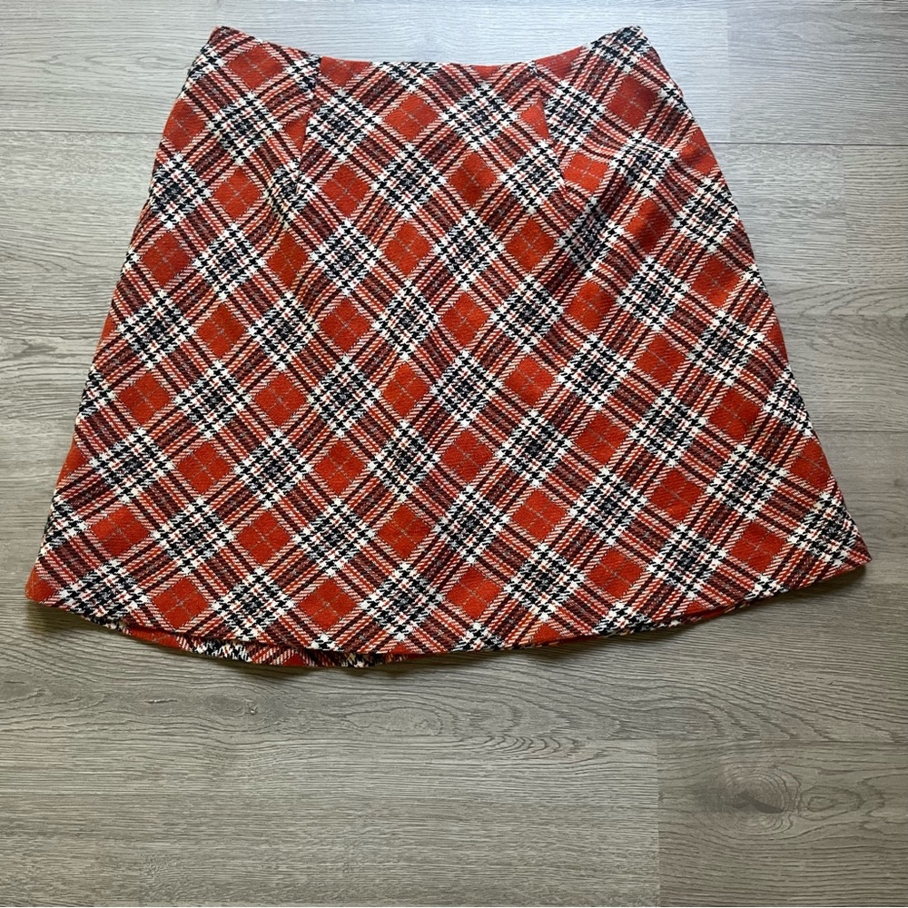 Vintage Tracy Evans Plaid Wool Blend Miniskirt (3)